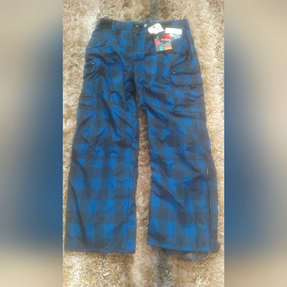Blue and Black Cargo Pants